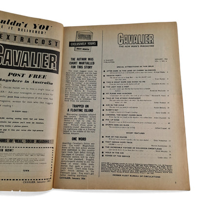Cavalier Magazine Australia For Men January 1954 Vol. 1 No. 6 - Vargas Girl