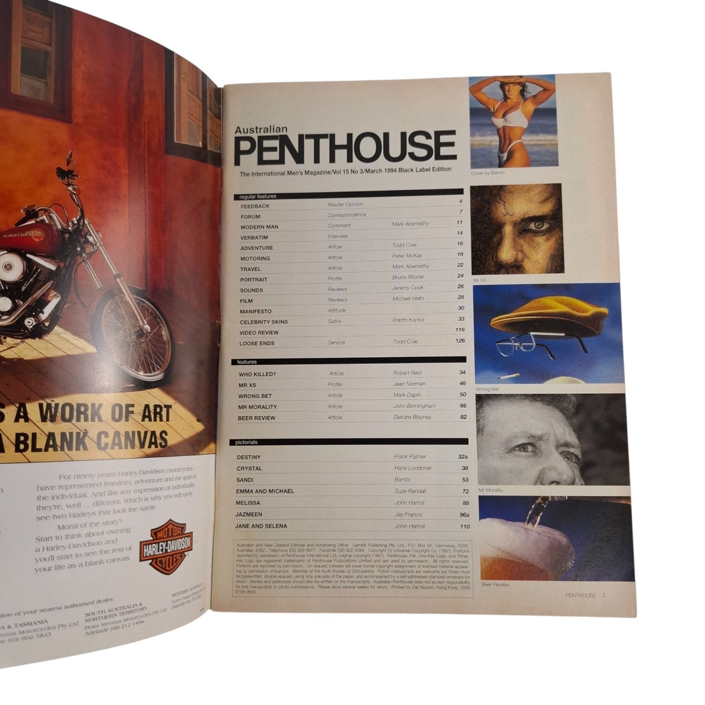 AUSTRALIAN PENTHOUSE Magazine March 1994 Sandi Alexander / Destiny