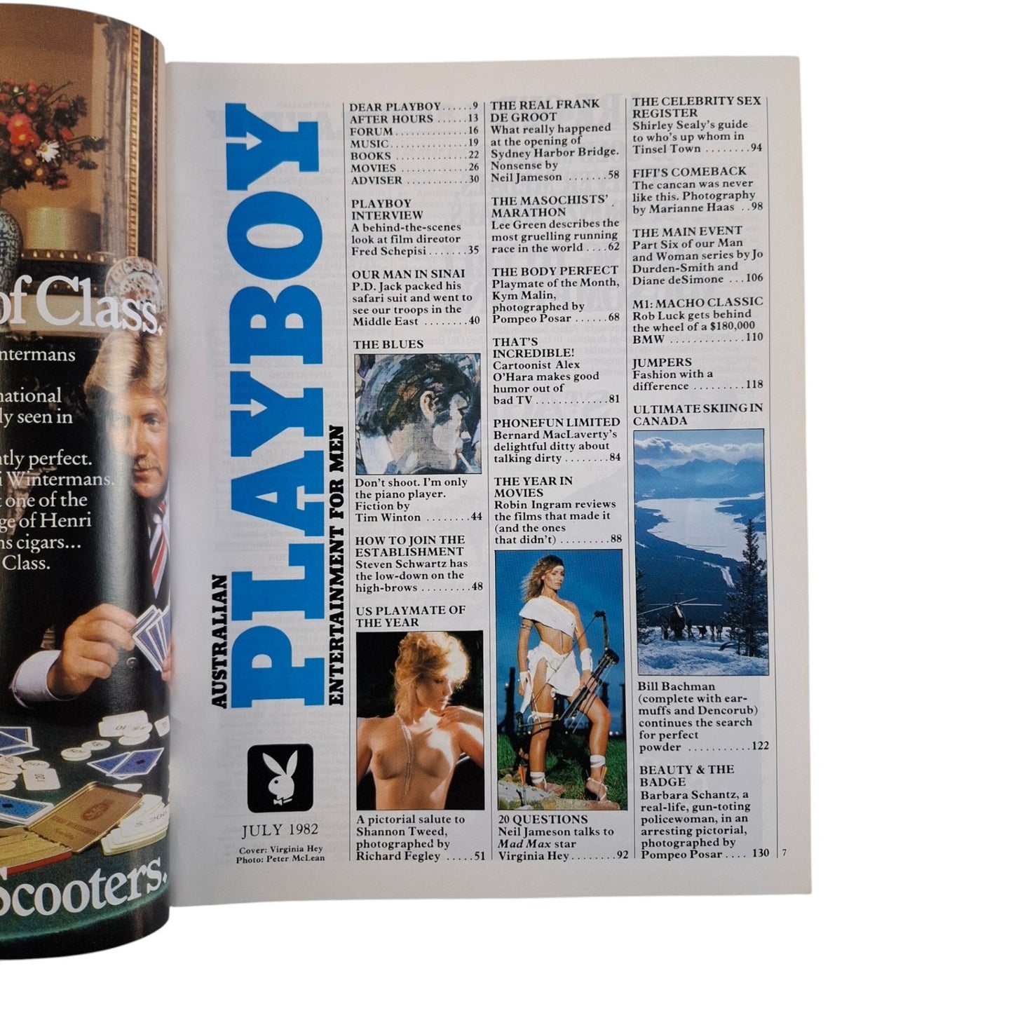 Australian Playboy Magazine July 1982 Virginia Hey / Kym Malin