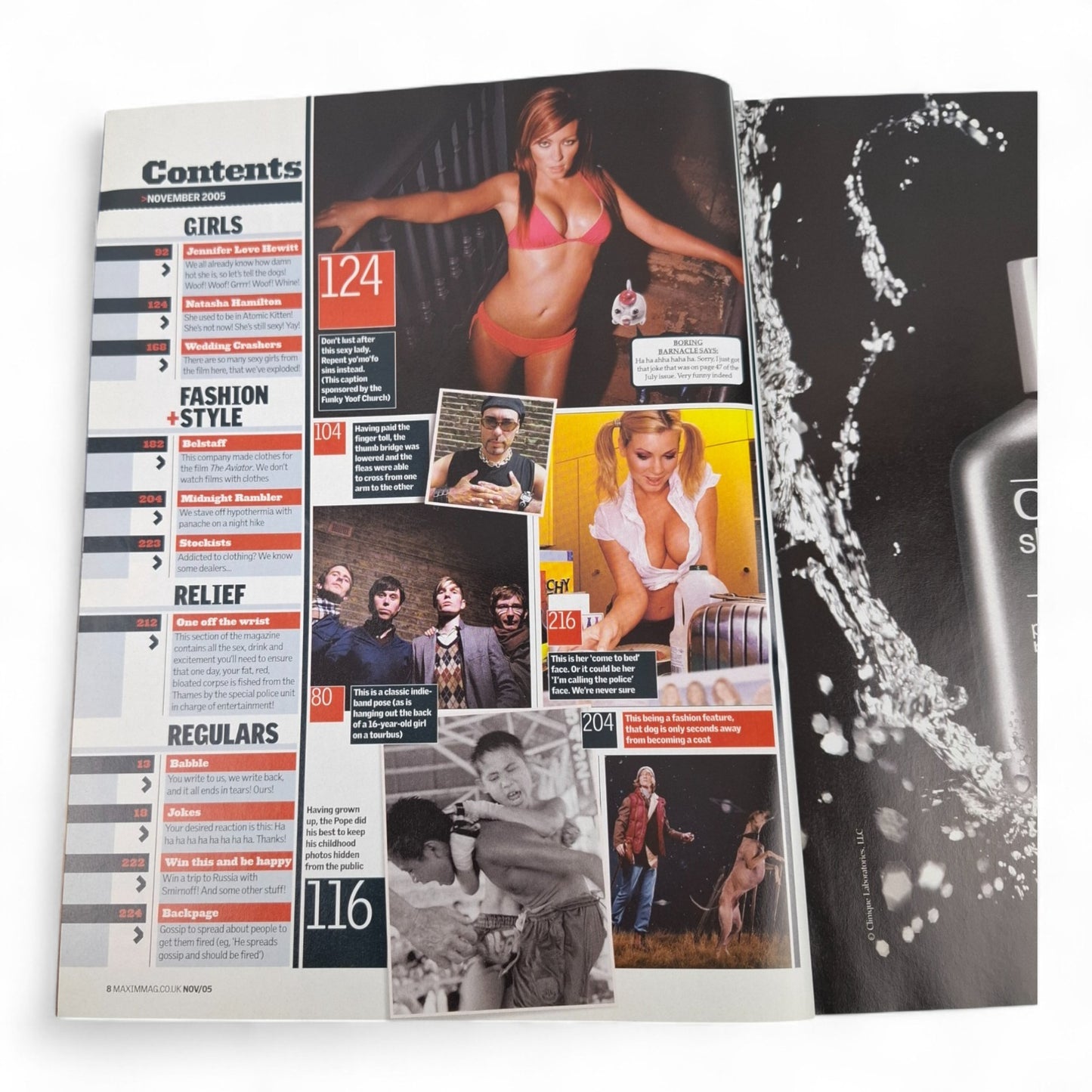 Maxim UK Edition Magazine November 2005 Tricia Helfer Natasha Hamilton