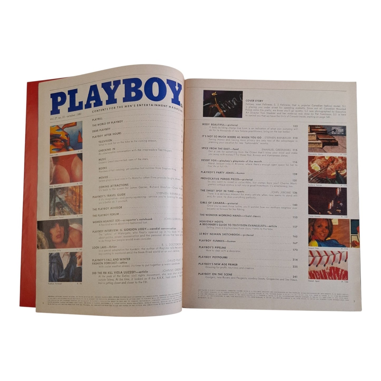 Playboy Magazine October 1980 S. J. Fellowes / Mardi Jacquet
