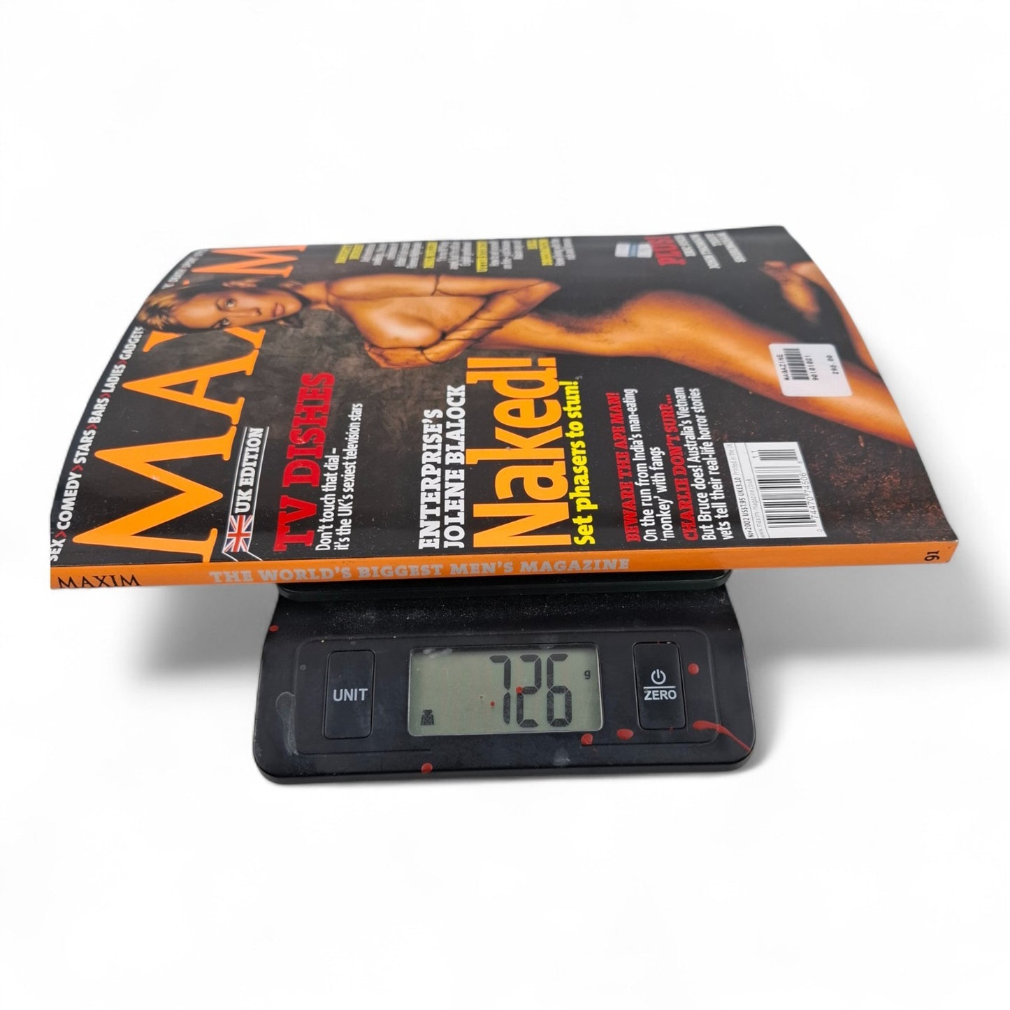 Maxim UK Edition Magazine November 2002 Jolene Blalock Paul Weller