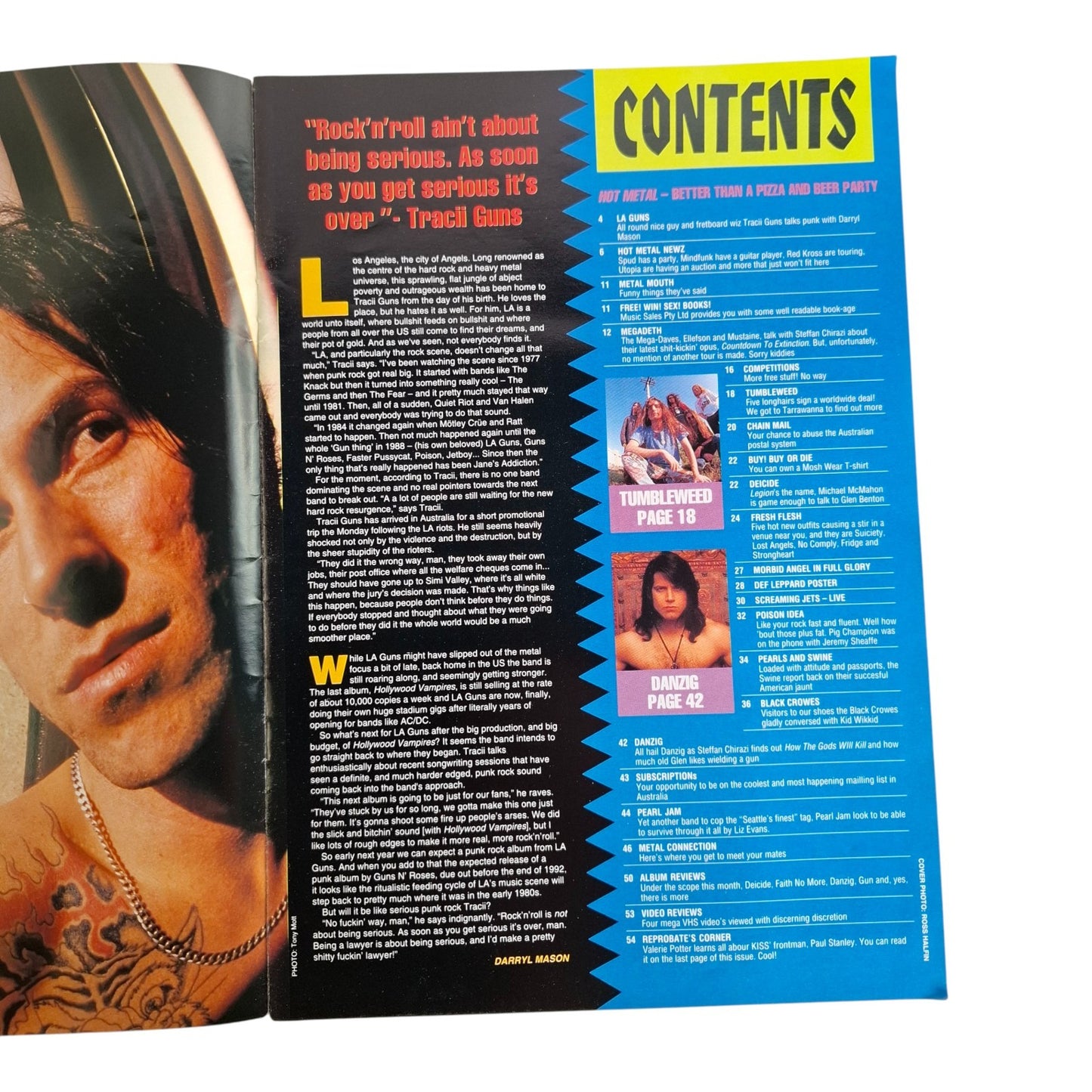 Hot Metal #41 Music Magazine July 1992 Megadeth / Def Leppard