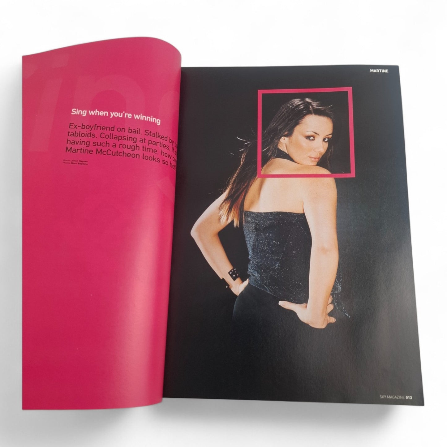 Sky International Magazine January 2001 Martine McCutcheon