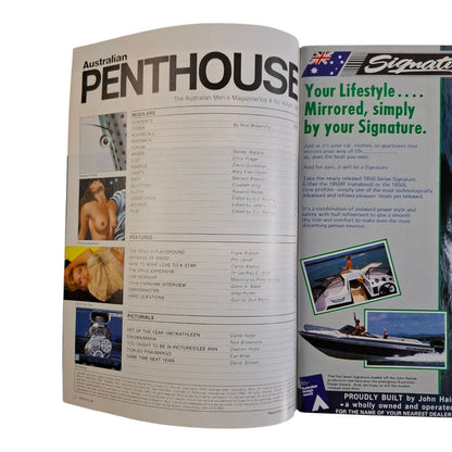 AUSTRALIAN PENTHOUSE Magazine April 1987 Maria Sanson / Kathleen Azzopardi.