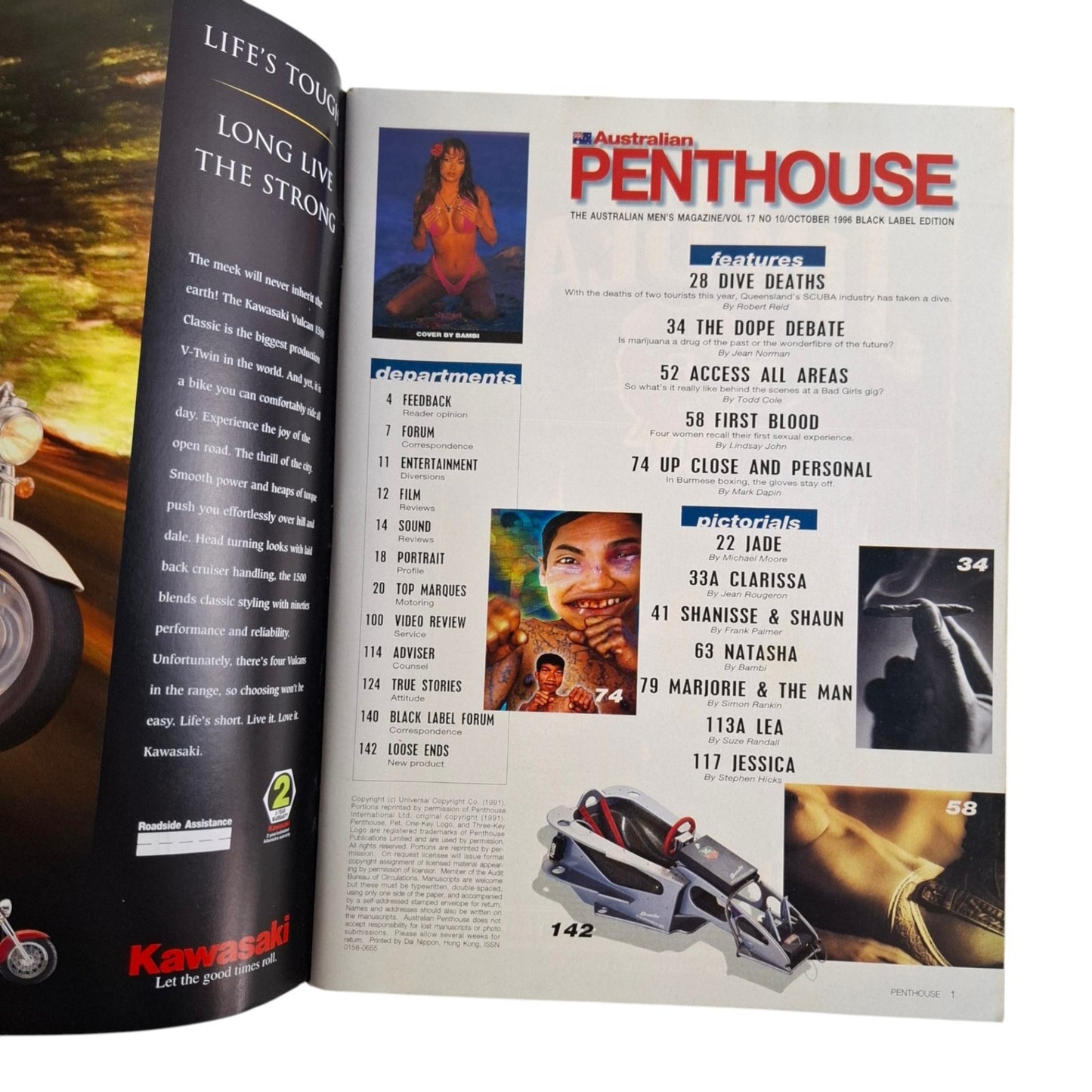 Australian Penthouse Magazine October 1996 Natasha Celeste / Clarissa Montague