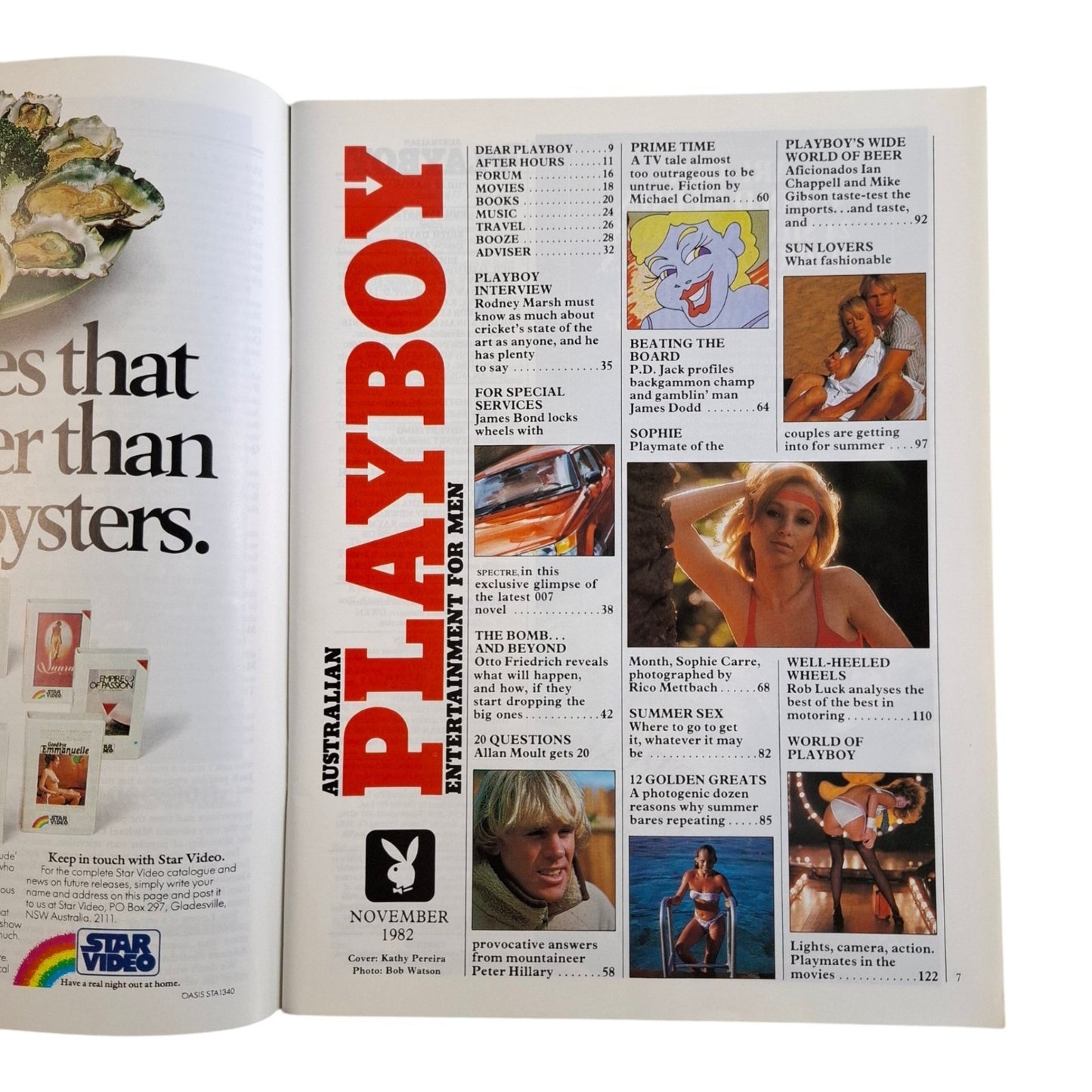 Australian Playboy Magazine November 1982 Kathy Pereira / Sophie Canne