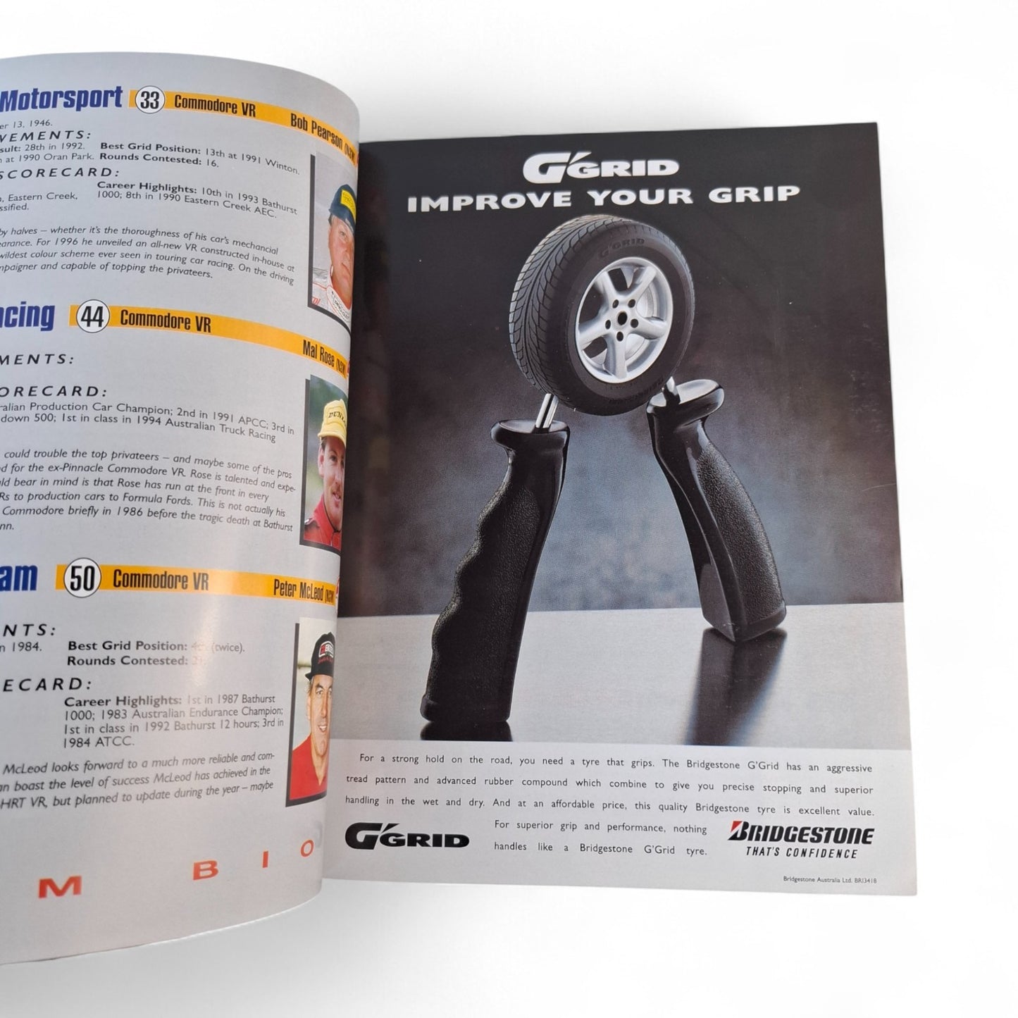 1996 Mallala Program Shell Touring Racing Ford Holden Commodore Lowndes Ingall