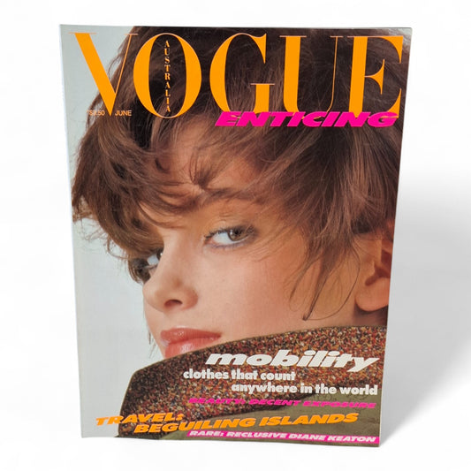 Vogue Australia magazine - June 1985 - Diane Keaton, Peter Weir + Ted Wright