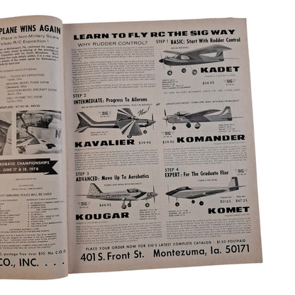 Vintage RC Modeler Magazine July 1978 - Radio Control Airplane Helicopter