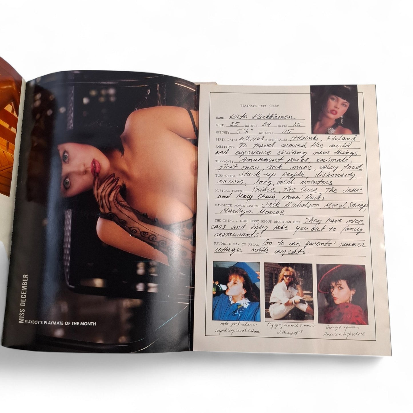 PLAYBOY Magazine December 1988 Kata Kärkkäinen / Cher