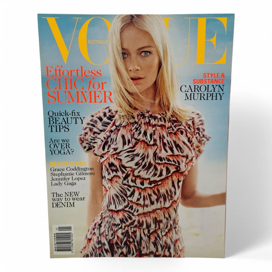 Vogue Australia January 2013 Magazine Carolyn Murphy Cover Fashion Design