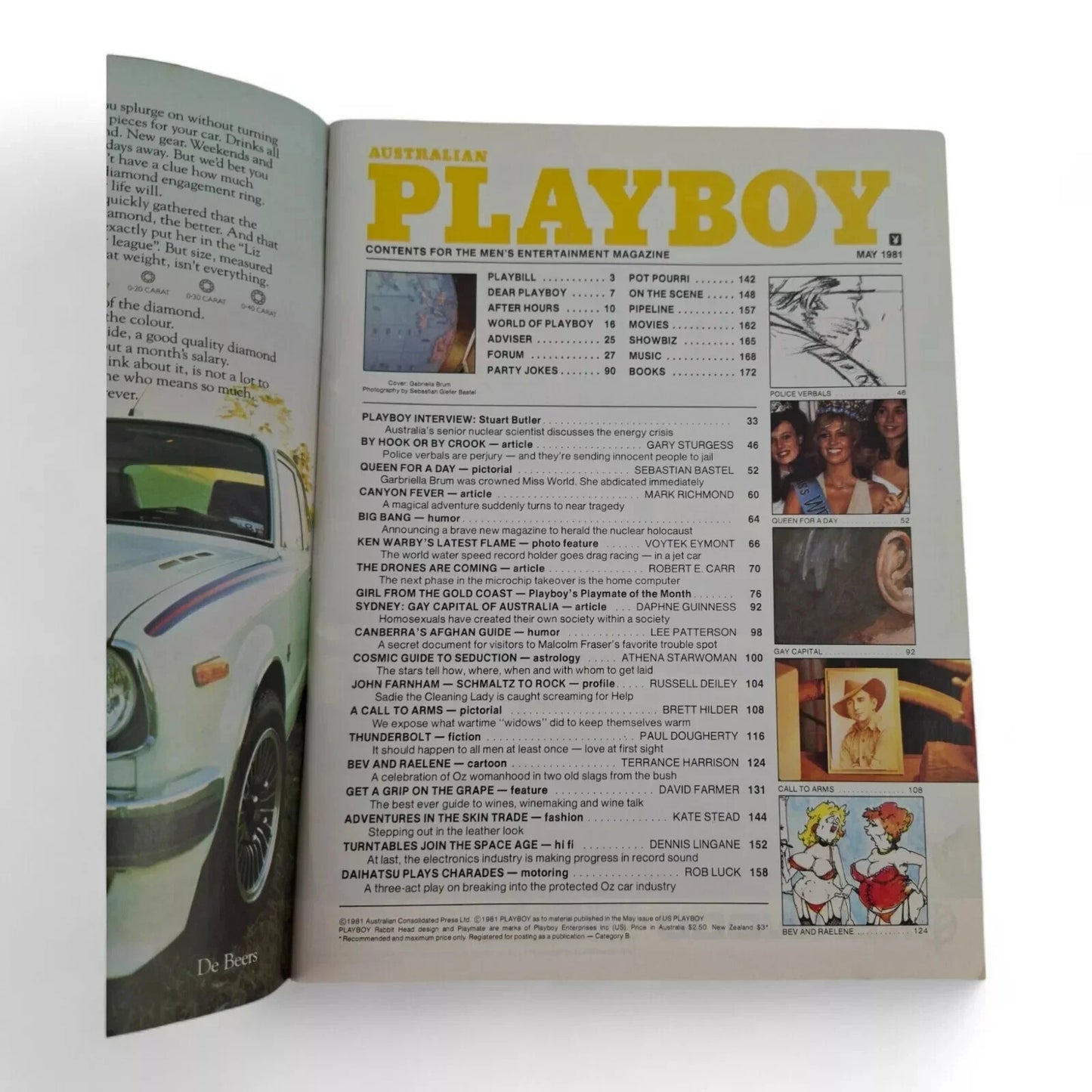 Australian Playboy Magazine May 1981 Gabriella Brum, Michelle Randell, Ken Warby