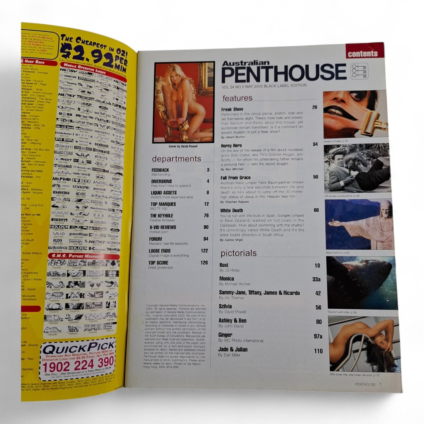 Australian Penthouse Magazine - Black Label May 2003 Szilvia