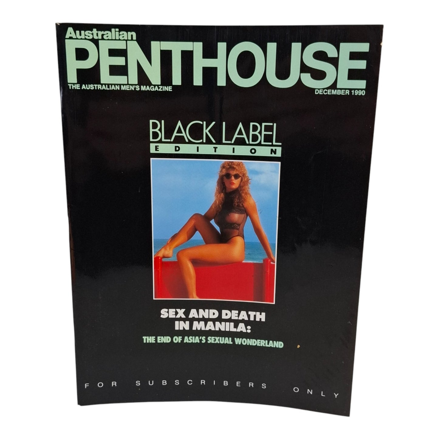 AUSTRALIAN PENTHOUSE Men's Magazine Black December 1990 Debbie Joel