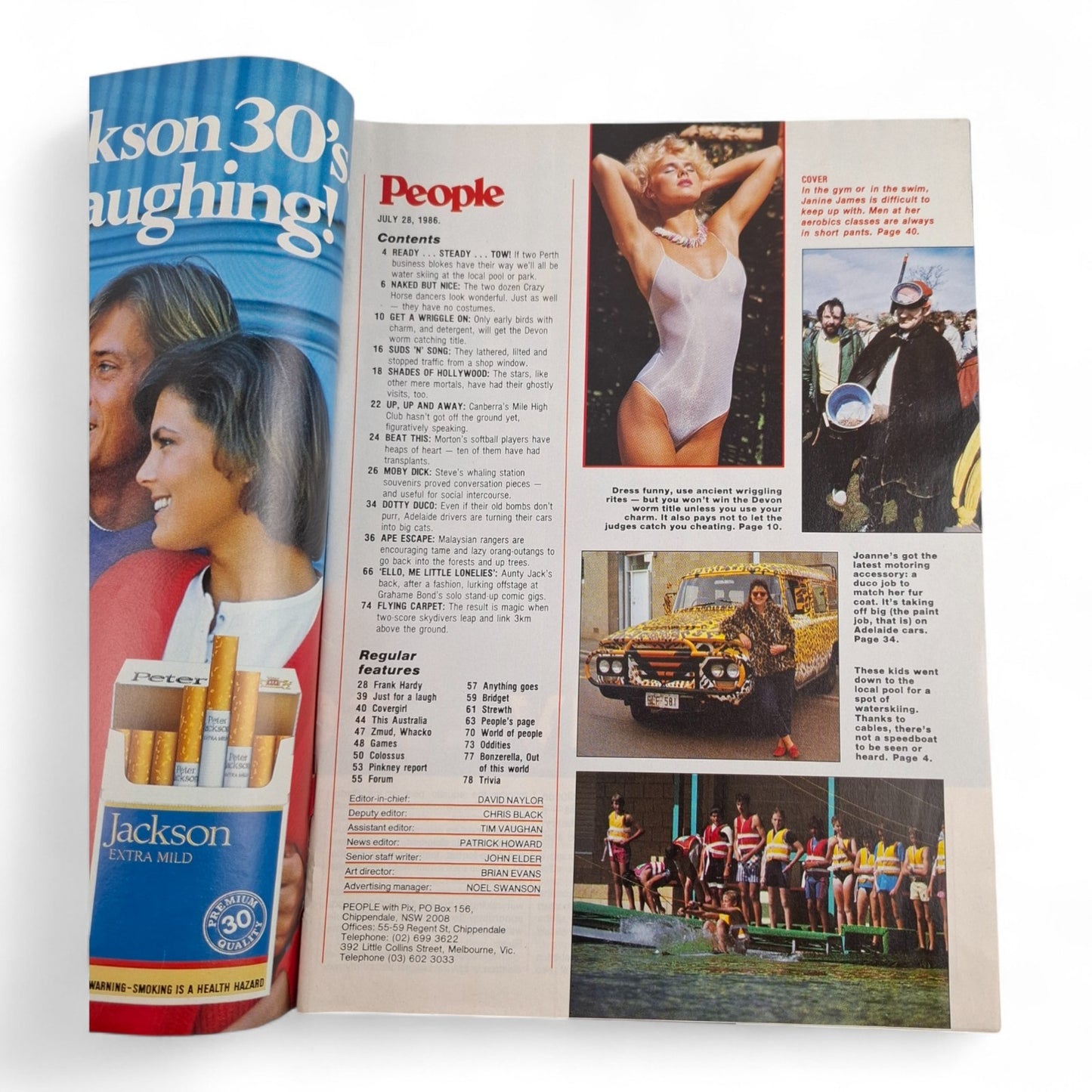 People Magazine With PIX Australia July 28th 1986 Janine Jones