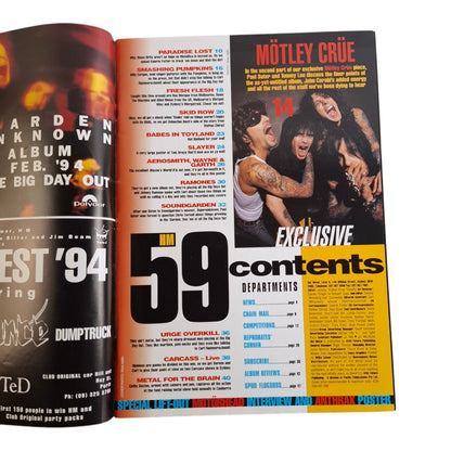 Hot Metal #59  Music Magazine January 1994 Motley Crue / Slayer