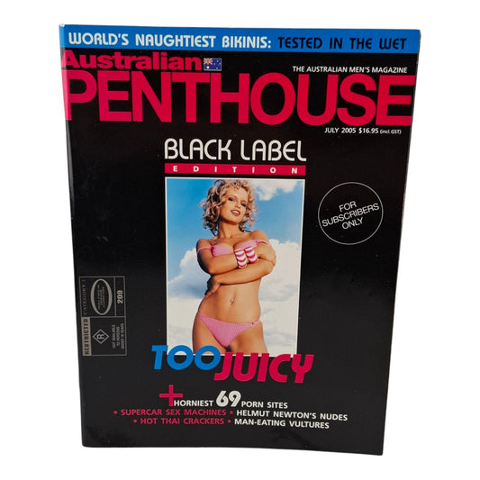 AUSTRALIAN PENTHOUSE Men's Magazine Black Label July 2005 Peach