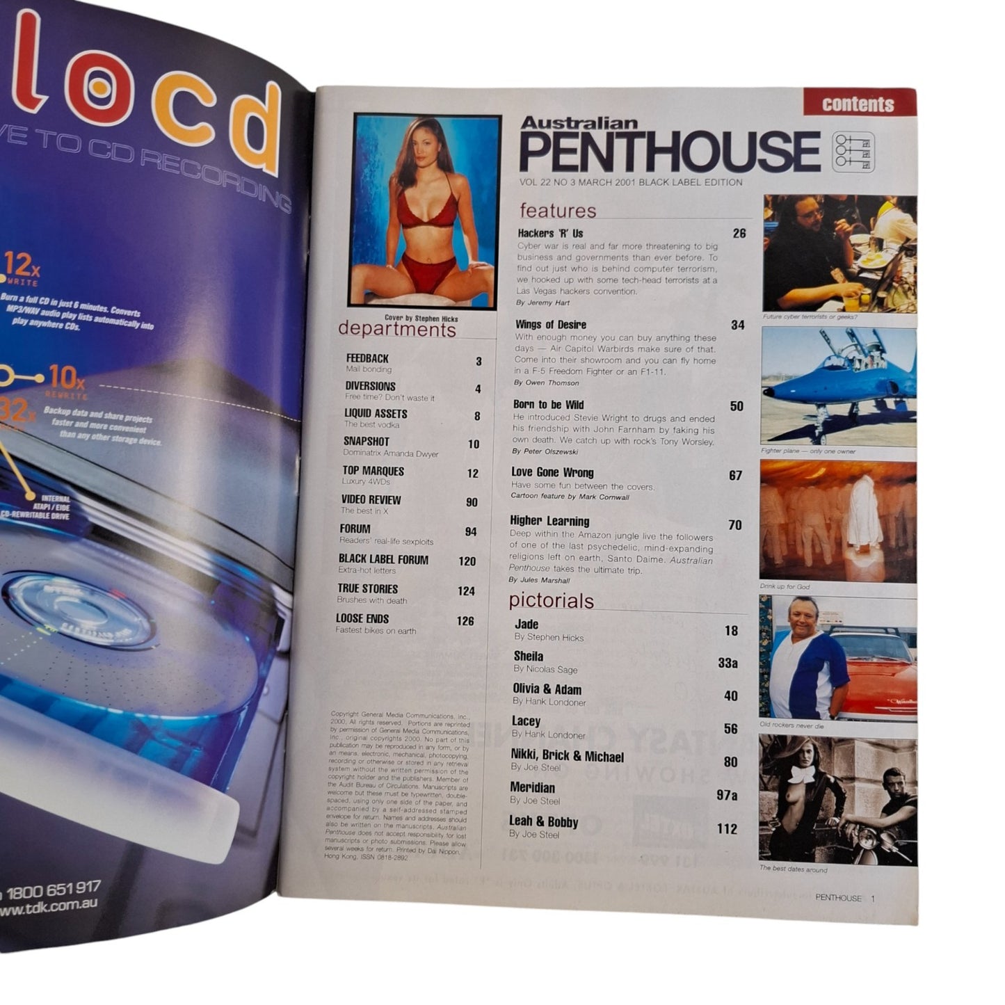 Australian Penthouse Magazine March 2001 Lacey