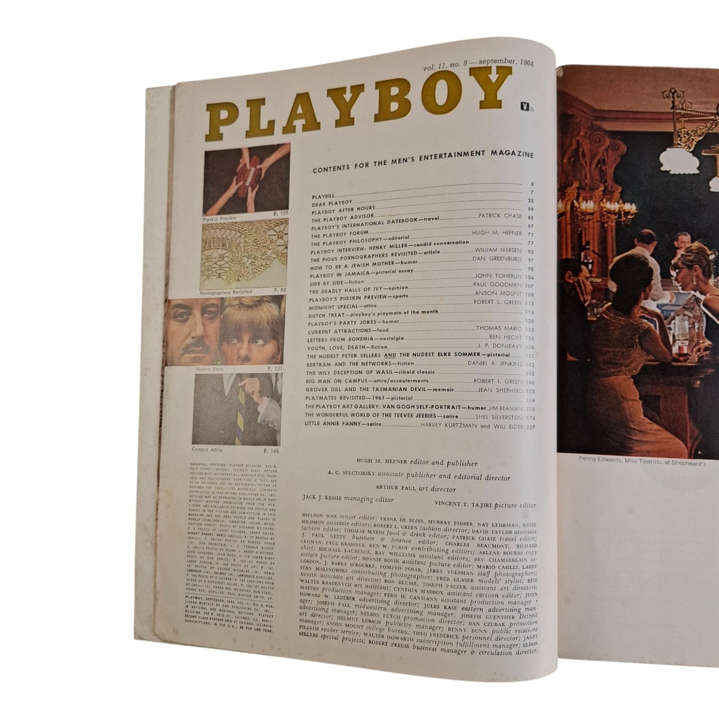 PLAYBOY Magazine September 1964 Heather Hewitt / Astrid Schultz NO C/F