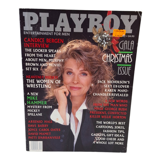 PLAYBOY MAGAZINE December 1989 Candice Bergen / Petra Verkaik