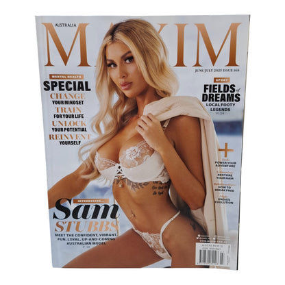 MAXIM Australia Magazine June July 2025 Issue 168 Samantha Sam Stubbs