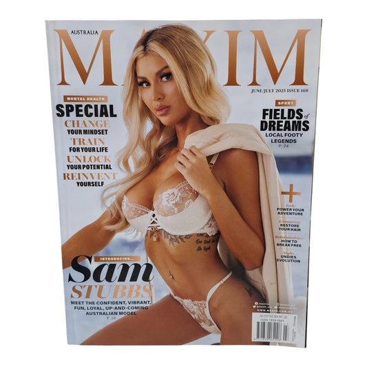MAXIM Australia Magazine June July 2025 Issue 168 Samantha Sam Stubbs