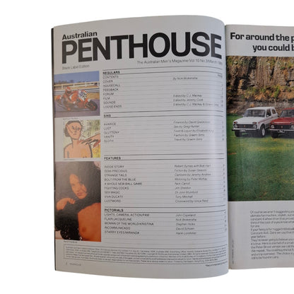 Australian Penthouse Magazine March 1989 Jacqueline Brisk / Pam Mann