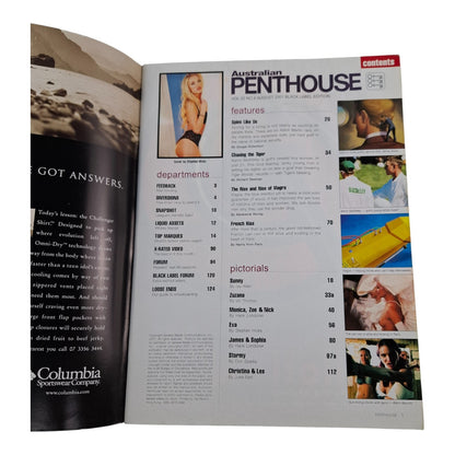 AUSTRALIAN PENTHOUSE Men's Magazine Black Label August 2001 Eva