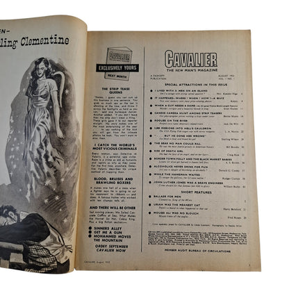 Cavalier Magazine Australia August 1953 Vol. 1 No. 1 PREMIER ISSUE Playboy