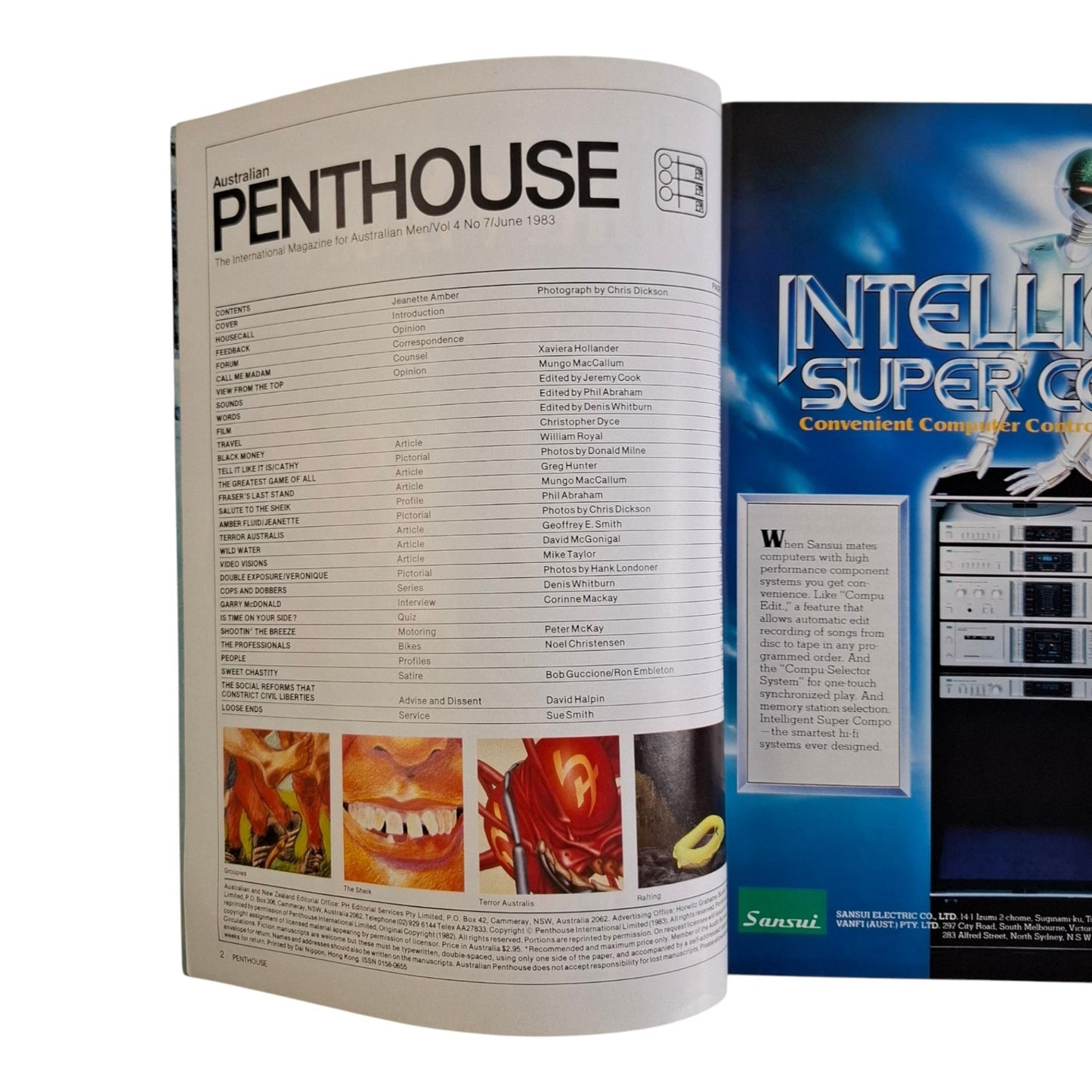 Australian Penthouse Magazine June 1983 Cathy Foster / Jeanette Amber