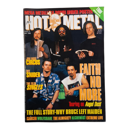 Hot Metal Magazine #51 May 1993 Faith No More / Dee Snider / Ozzy