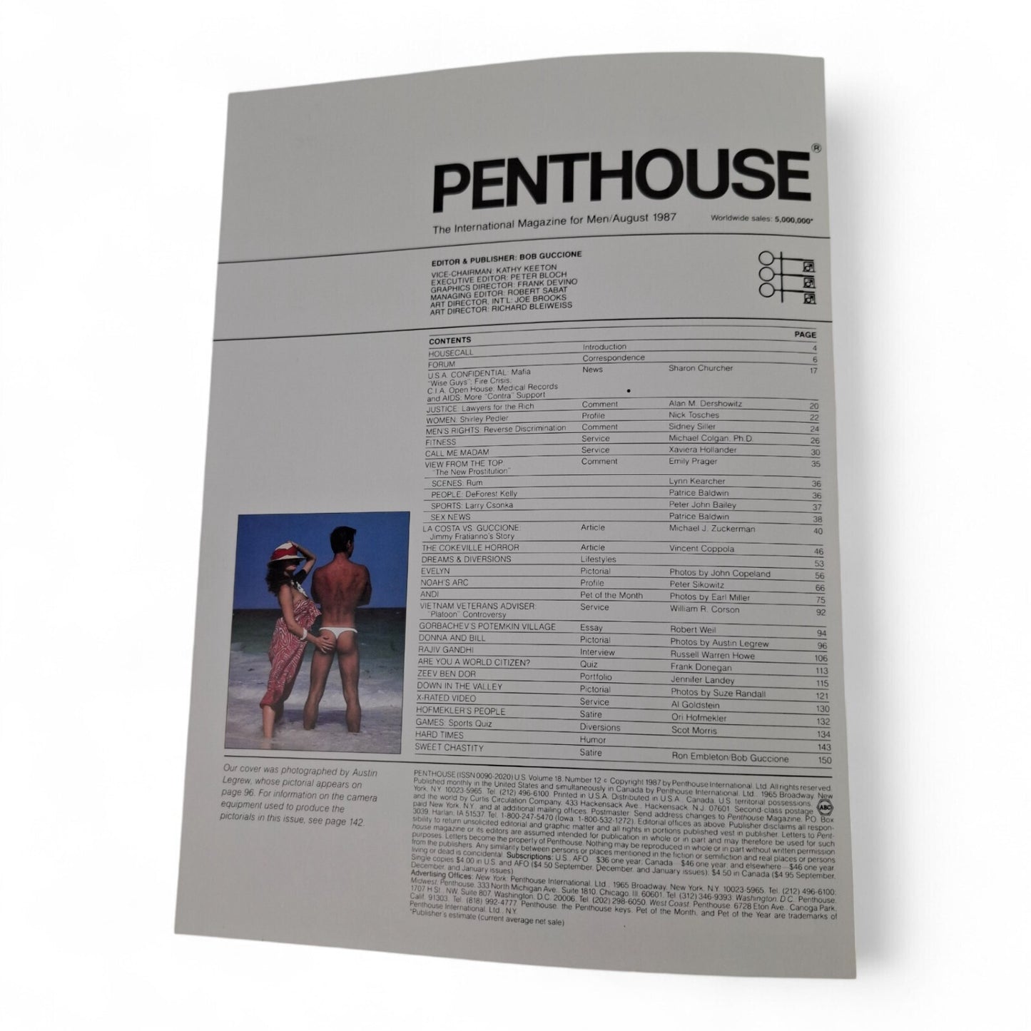 U.S PENTHOUSE Men's Magazine August 1987 Donna & Bill