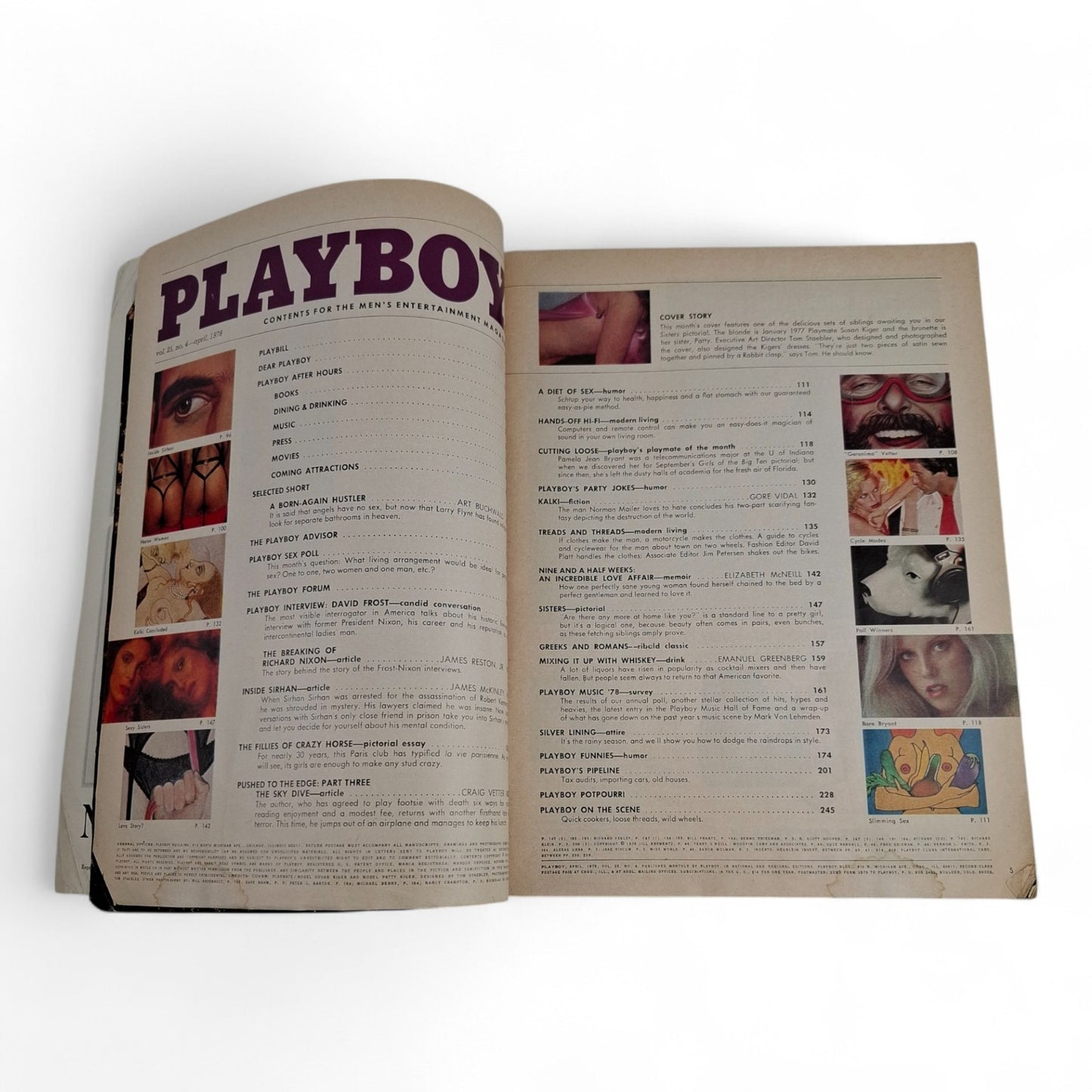 PLAYBOY MAGAZINE April 1978 Susan & Patty Kiger Complete