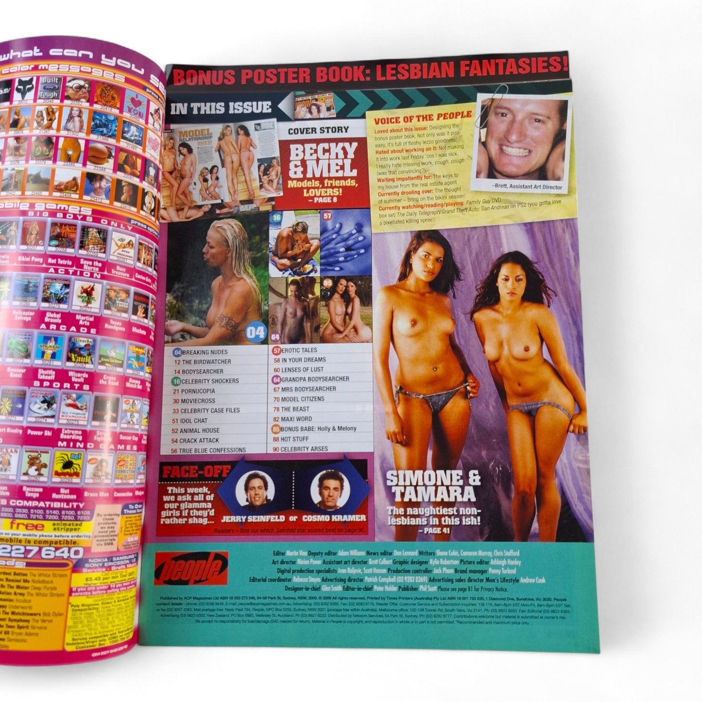 Australian People Magazine September 2006 Becky & Mel