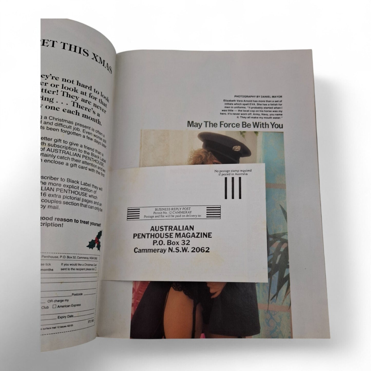 AUSTRALIAN PENTHOUSE Men's Magazine Black December 1990 Debbie Joel