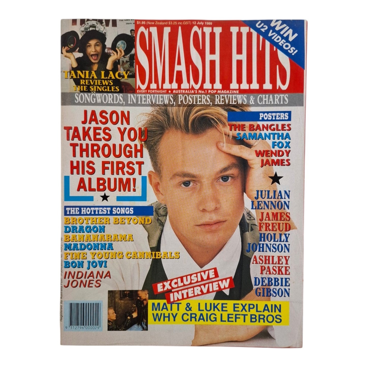Smash Hits Magazine Australia July 1989 Jason Donovan / Samantha Fox / BROS