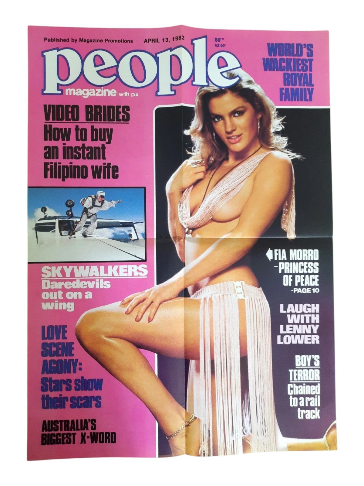 Vintage Australian People Magazine Newsagent POSTER April 1982 Fia Morro