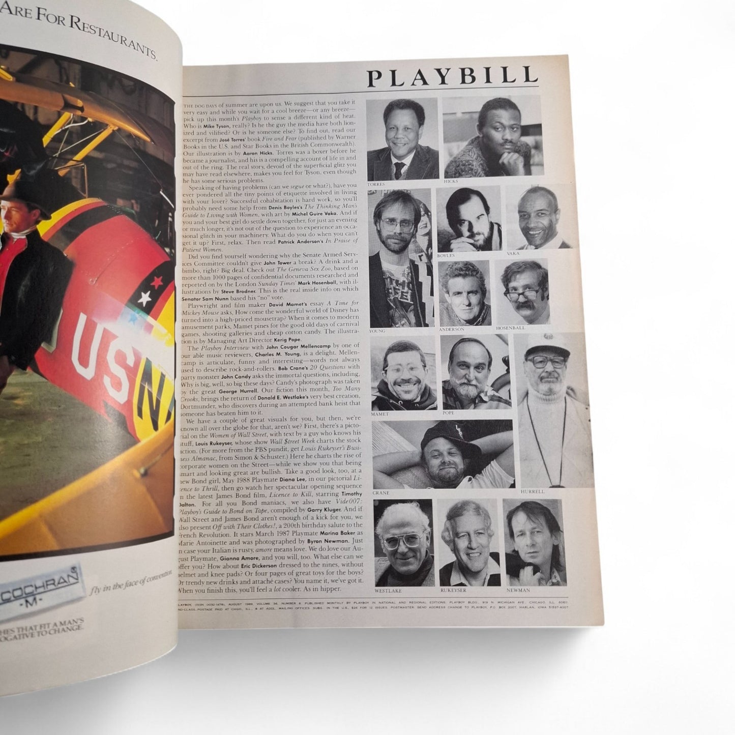 PLAYBOY US August 1989 BRANDI BRANDT Mike Tyson GIANNA AMORE Diana Lee