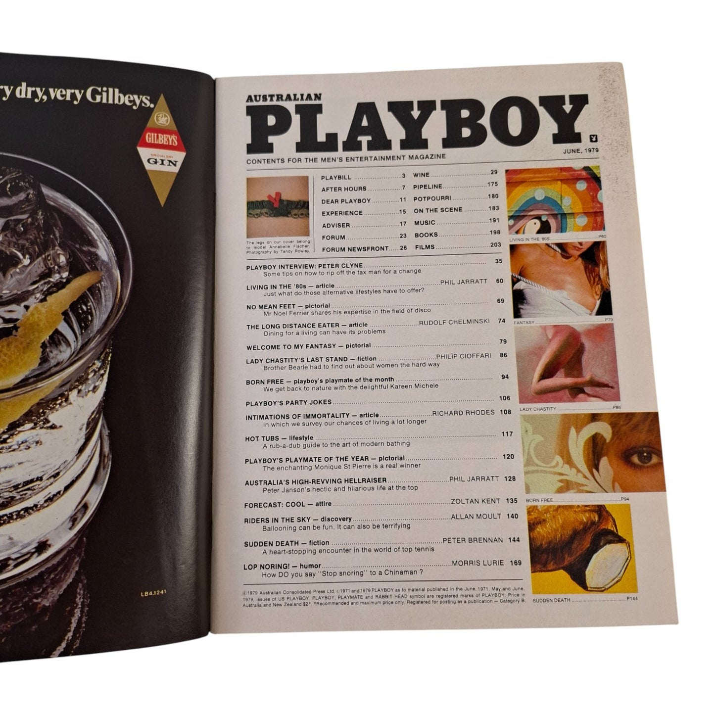 Australian Playboy Magazine June 1979 Annabelle Fischer /  Kareen Michele