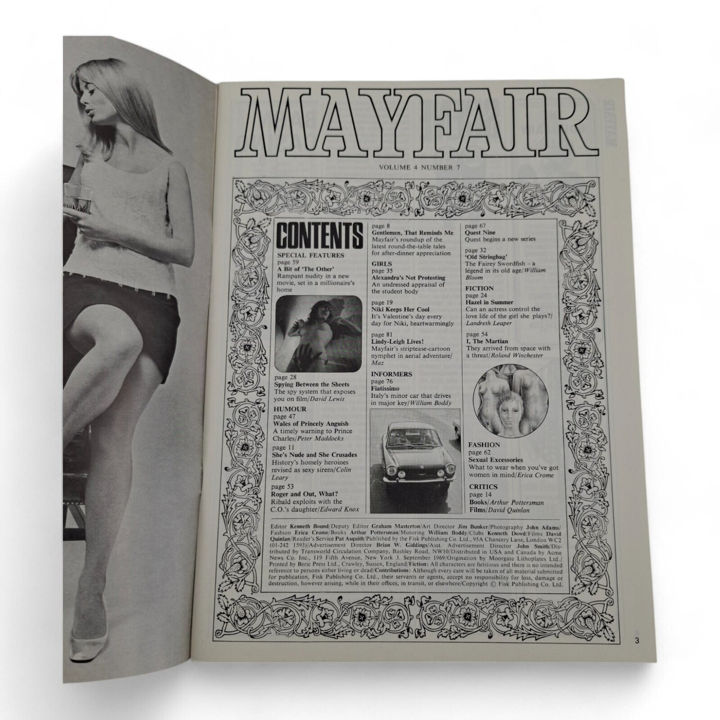 Vintage Mayfair Magazine Vol. 4 No. 7 July 1969 Playboy