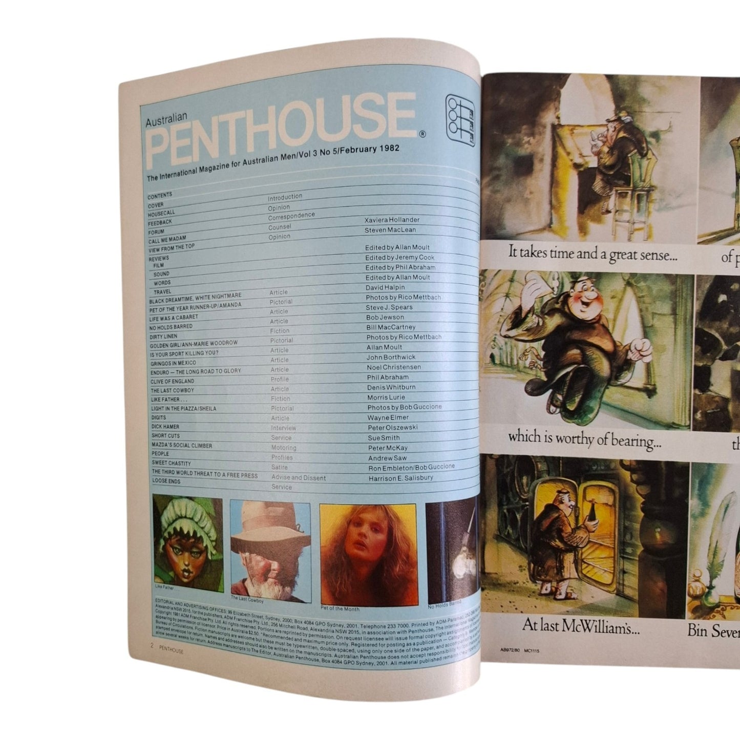 Australian Penthouse Magazine February 1982 Helen Brown / Ann-Marie Woodrow