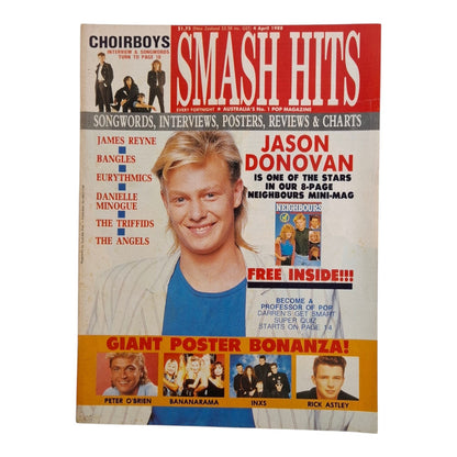 Smash Hits Magazine Australia April 1988 Jason Donovan / Dannii Minogue