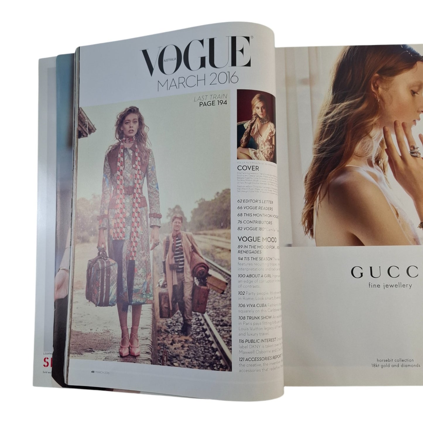 Vogue Australia Magazine March 2016 Elle Fanning Cover COMPLETE