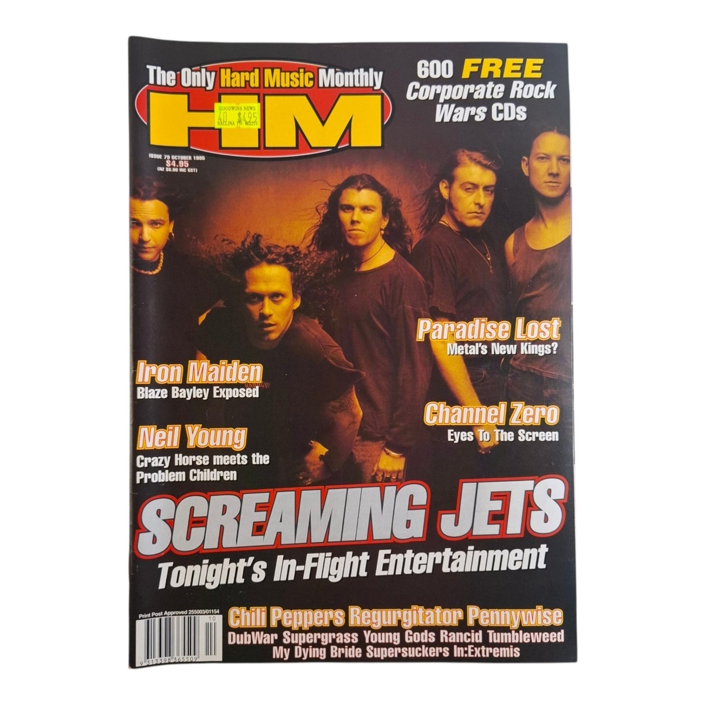 HM Hard Music #79 Magazine October 1995 Screaming Jets Iron Maiden