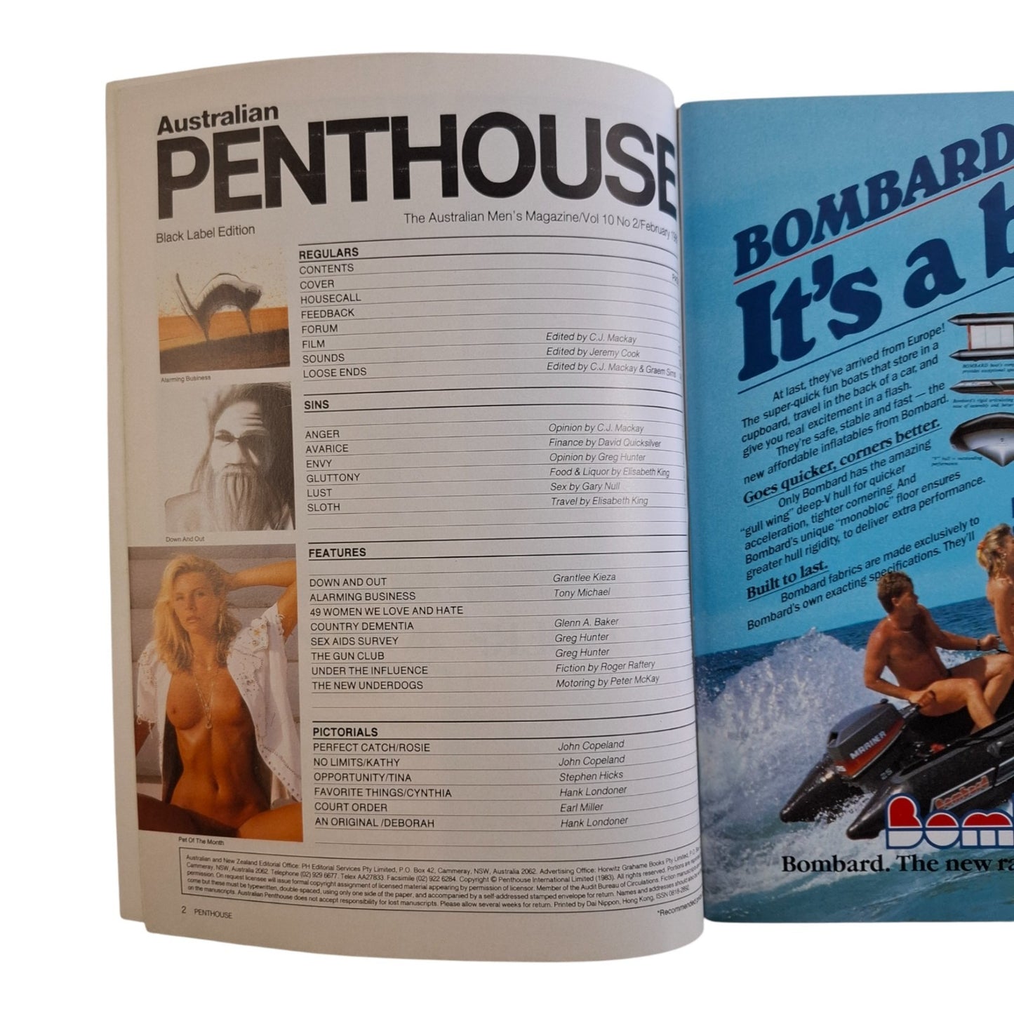 Australian Penthouse Magazine February 1989 Kathy Quinn