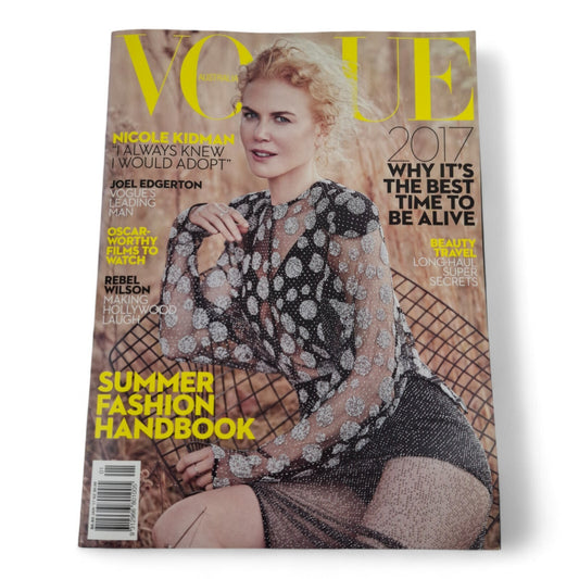 Vogue Australia Magazine January 2017 Nicole Kidman Cover