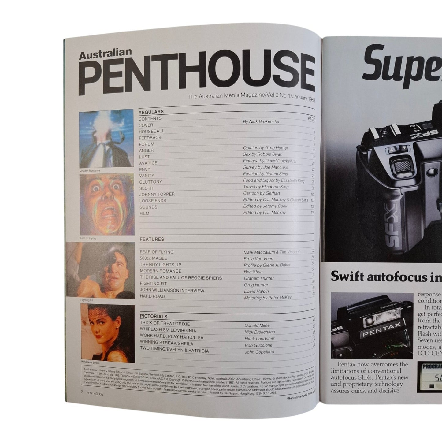 Australian Penthouse Magazine - January 1988 Virginia Fox / Trixie Buckingham
