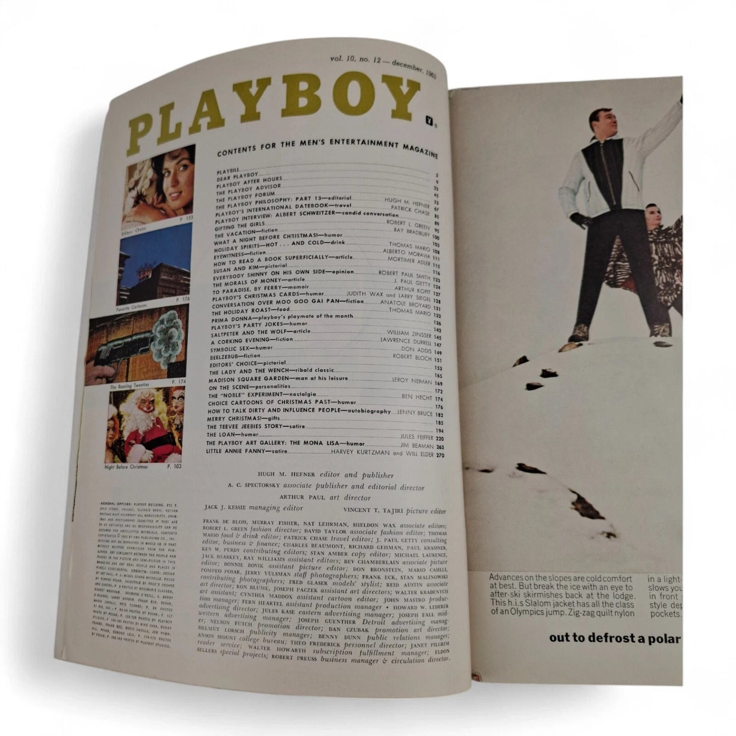 PLAYBOY Magazine December 1963 Tenth Holiday Issue Complete