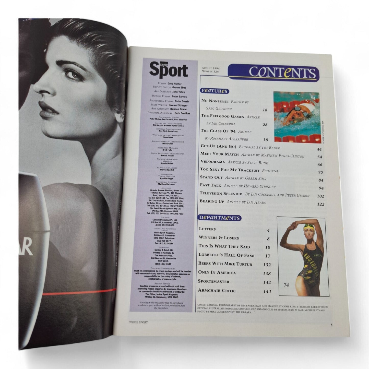 Inside Sport Magazine Australia August 1994 #32N Northern Edition Games